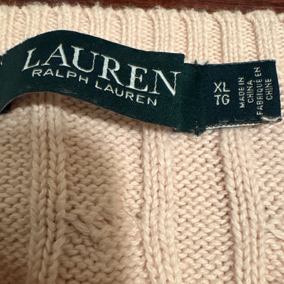 Ralph Lauren crew neck sweater in pale pink with side button feature - Picture 7 of 7